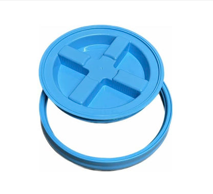 Screw on Lid for 5 Gallon Plastic bucket container fits 3.5, 5, 6, 7 gallon pail (Aqua)