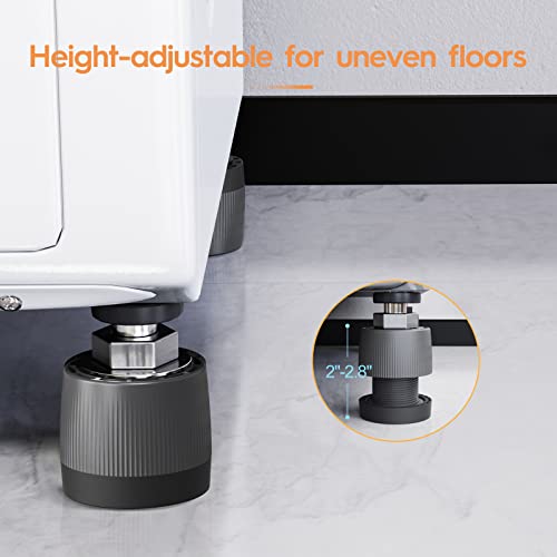 Anti Vibration Pads for Washing Machine, Adjustable Anti-Slip Washer Rubber Isolation Pads, Universal Furniture Pads 4 Packs