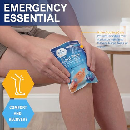 MED PRIDE Disposable Instant Cold Packs, First Aid Relief, 5x6 in, 6-Pack - size: 5 X 6 Inch (Pack of 6)