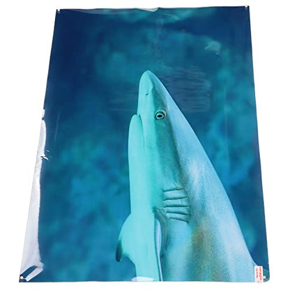 Aquarium Background Paper, Self Adhesive PVC Fish Tank Wallpaper Sticker with 3D Clear Decoration, Fade Underwater Theme Poster for Glass Aquariums (61 * 41CM) - size: 61*41CM