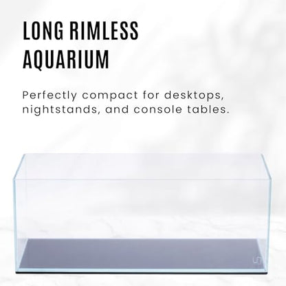 UNS Ultra Clear Rimless Tank - 3.4GAL | 13L - 17.71x6.69x6.69 | 45x17x17 CM, 5mm Glass Thickness, Leveling Mat Included - Low Iron, High Clarity Fish Tank w/ 45° Mitered Edge - [45L] - size: [45L] - 3.4 Gal - 17.71 x 6.69 x 6.69 in