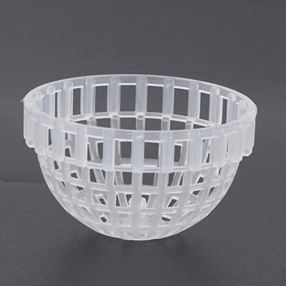 Aquarium Moss Ball Holder Submerged Plastic Fish Tank Moss Minerals Ball Holder for Shrimps to Hide and Breed Transparent Plastic Material Size 5x3.5cm