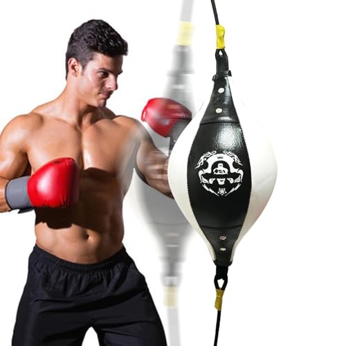 Speed Bag Stable Speed Reactive Full Body Boxing - color: Black and white