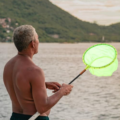 BESPORTBLE Fishing Net Head 30cm Diameter Fluorescent Green Fishing Landing Net Replacement Mesh Pouch for Outdoor Anglers