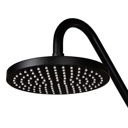 PULSE ShowerSpas Kauai III Matte Black Rain Shower Head with Handheld Spray - 2.5 GPM, 8" Showerhead, 5-Function HandShower, Adjustable Slide Bar - Shower Heads with Handheld Spray Combo - size: 2.5 Gallon Per Minute, style: Matte Black