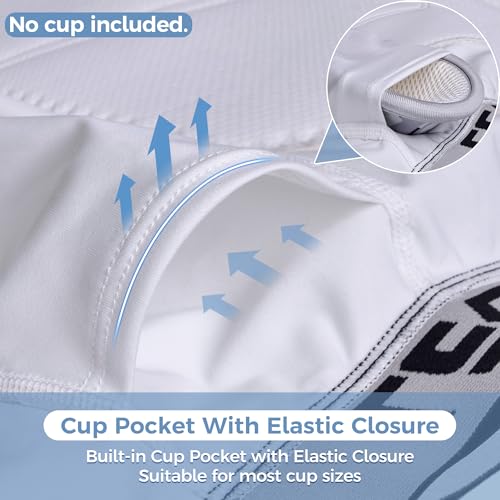 Boys Youth Baseball Padded Sliding Shorts w/Cup Pocket N0 Cup - color: White, size: Medium