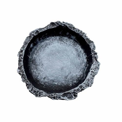 3 Pack Small Reptile Food and Water Bowls, Reptile Feeding Terrarium Bowls for Bearded Dragon Lizard Frog Gecko Tortoise Hermit Crab Snail (Black B)