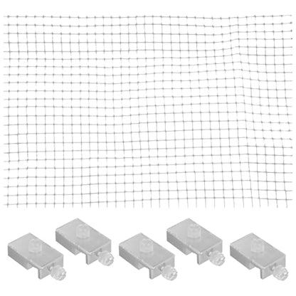 ibasenice Fish Tank Anti-Escaping Net Mesh Cover with 5 Brackets 27.55X20.86In Breathable Aquarium Mesh Cover Practical Escape-Proof Fish Tank Netting Lid