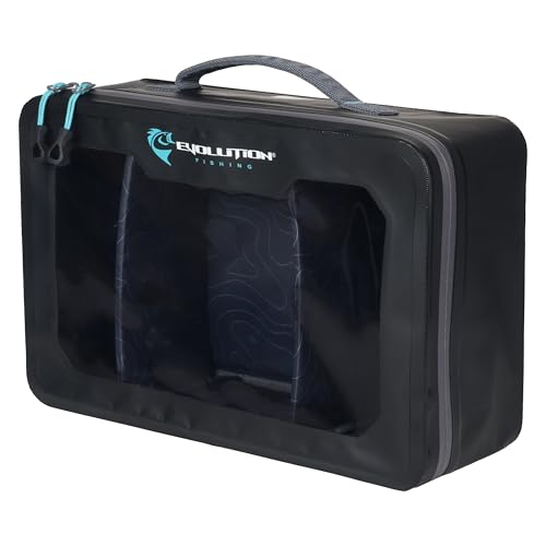 Plastix Case – Large, Waterproof Soft Plastic Lure Storage Box, EVA Structured Interior, Clear Lid, Removable Dividers, Tackle Organizer