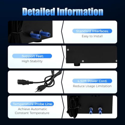 Aquarium Cooling Machine, 200W Fish Tank Cooling System, Aquarium Water Chiller -58~230°F Adjustable Temp Fit 0.315in Water Pipe For 15.85-Gallon Fish Tank, Freshwater Tank, Water Plant Tank