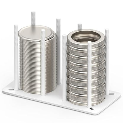 Adjustable Tumbler Lid Organizer - Holds up to 16 Lids, Disposable Cup and Lid Holder, Baby Bottle Drying Racks, Mason Jar Lids Holder,Clutter-Free Kitchen Cabinets,ABS Plastic