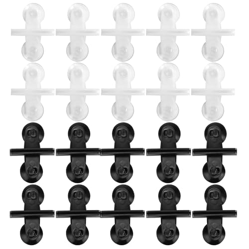 20PCS Plastic Fish Separator, Aquarium Breeding Suction Cup Glass Cover Separating Divider Support Clip Bracket