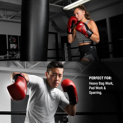 Hayabusa E1 Boxing Gloves for Men and Women - color: Red/Black, size: 14oz