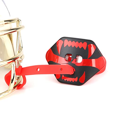 Football Mouth Guard Double Braces Mouth Guard Upper and Lower Teeth Protection Mouth Guard No Boil-Instant Fit for Youth and Adults (red) - color: Red