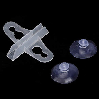 40PCS PVC Aquarium Fish Tank Suction Cup Separating Board Divider Support Clip White Black 6.5x5.3cm (White) - color: White