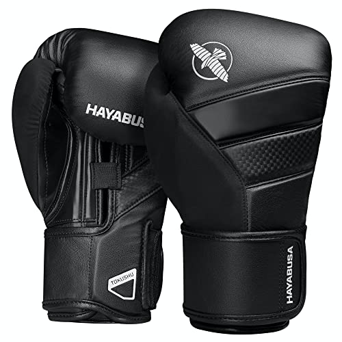Hayabusa T3 Boxing Gloves - Sparring | Sparring Gloves, Muay Thai Gloves, Kickboxing Gloves, Heavy Bag Gloves, Boxing Gloves for Men and Women, Boxing Gloves - color: Black, size: 10oz