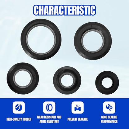 1 1/2 Inch Flexible Uniseal Tank Adapter Bulkhead Fittings for PVC Hard Pipe, Flexible Pipe-to-Tank Seal for Water Tanks, Rain Barrels and Hydroponics (1.5inch-6pc)