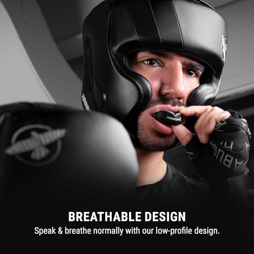 Hayabusa Combat Sports Mouth Guard Youth, Kids and Adult Sizes Comes with Case - Black/White, Adult - color: Black/White, size: Adult
