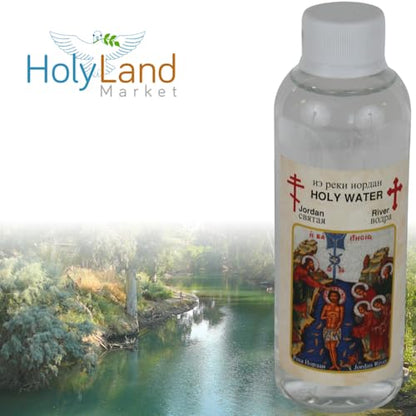 Blessed by Priest Certified Design Sealed Holy Water Bottle - Authentic From Jordan River for Baptism - Premium Water Bottle - Sacred for Spiritual Use (1, One Bottle) - color: One Bottle
