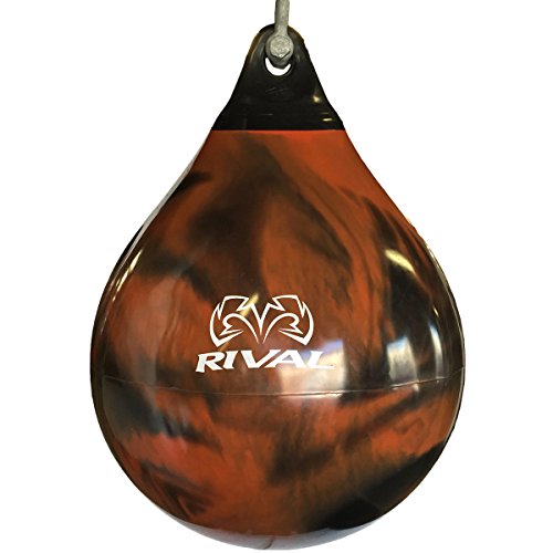 RIVAL Boxing Aqua Body Punching Bag, Intense Heavy Bag Workout, Black/Orange