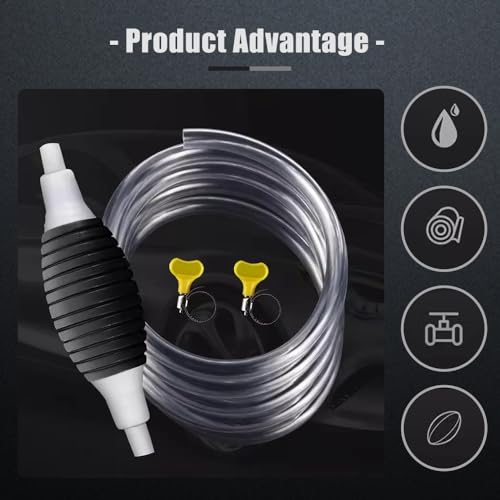 Multifunction Liquid Sucker Pump, 2025 New Manual Fuel Transfer Pump Portable Fuel Siphon Pump, Gasoline Transfer Pump for Motor Oil Fuel Gasoline Diesel Liquid Water Fish Tank (3.3ft) - color: 3.3ft