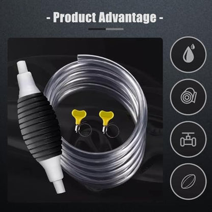 Multifunction Liquid Sucker Pump, 2025 New Manual Fuel Transfer Pump Portable Fuel Siphon Pump, Gasoline Transfer Pump for Motor Oil Fuel Gasoline Diesel Liquid Water Fish Tank (3.3ft) - color: 3.3ft