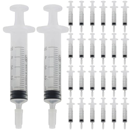 5ml Small Syringes Without Needle, 12 Pack Plastic Syringe with Cap for Pet Feeding, Scientific Labs, Glue, Oil & Precise Liquid Measurement - size: 5ml