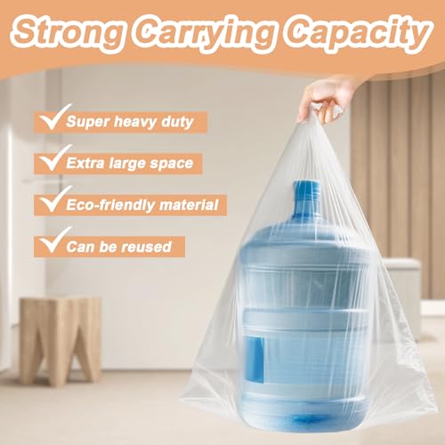 4 Pcs Large Clear Plastic Storage Bags - 2.4 Mil Heavy Duty Thick Extra Large 40x60 Moving Bags for Luggage Cover Suitcase Furniture Clothes Dust Protection,Reusable Transparent Home Storage