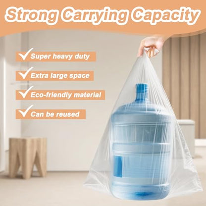 4 Pcs Large Clear Plastic Storage Bags - 2.4 Mil Heavy Duty Thick Extra Large 40x60 Moving Bags for Luggage Cover Suitcase Furniture Clothes Dust Protection,Reusable Transparent Home Storage