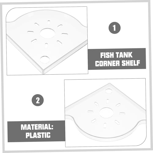 COLLBATH Fish Tank Corner Storage Rack Aquarium Part Plant Holder for Aquarium Fish Tank Storage Shelf Triangle Fish Tank Corner Stand Triangle Aquarium Corner Stand Abs White