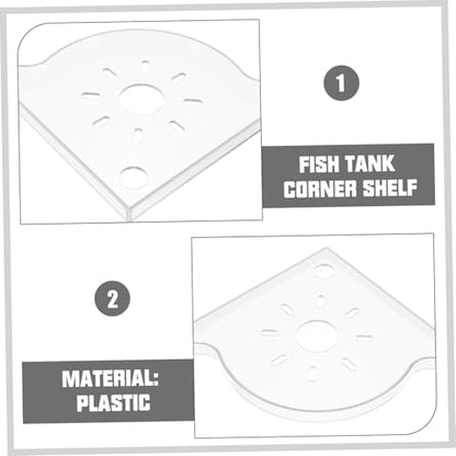 COLLBATH Fish Tank Corner Storage Rack Aquarium Part Plant Holder for Aquarium Fish Tank Storage Shelf Triangle Fish Tank Corner Stand Triangle Aquarium Corner Stand Abs White