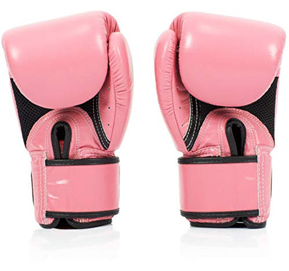 Fairtex BGV1BR Breathable Boxing Gloves, Lightweight Shock Absorbent Gear - color: Pink, size: 12 oz