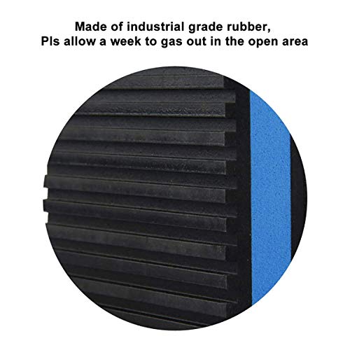 Rubber Anti-Vibration Isolator Pads,Heavy Duty Blue EVA Pad for Air Conditioner,Compressors,HVAC,Treadmills etc(4'' X 4'' X 7/8") - size: 4'' X 4'' X 7/8"