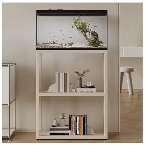 Fish Tank Stand Metal Shelving, Heavy Duty Aquarium Stand Multi-Tier Storage Organizer, Aquarium Shelf with Adjustable Foot Pads, Reptile Turtle Tank Terrarium Rack Table - color: Black, size: 60×30×70cm
