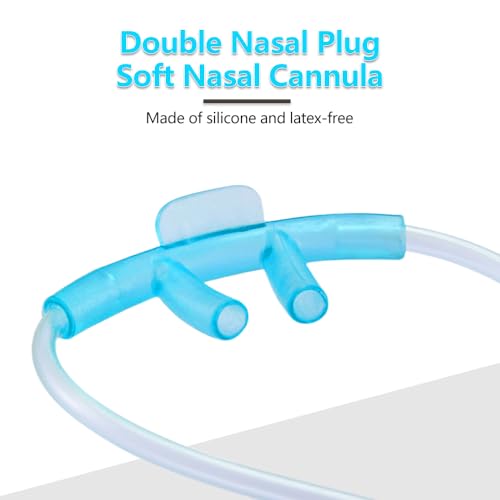Nasal Oxygen Cannula, Med Standard Tubing Connector Silicone, 5 PCS (Larege Size)