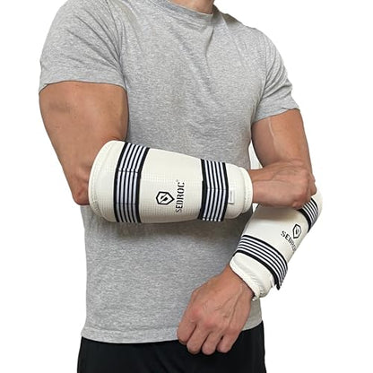 Padded Arm Guards, Taekwondo Forearm Pads | TKD Protectors, For Kids and Adults - size: Medium
