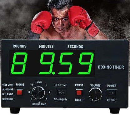 Boxing Interval Timer, Professional Gym Timer,with 1-12 Challenge Rounds/Adjustable Buzzer Alarm,for Kickboxing (Green) - color: Green