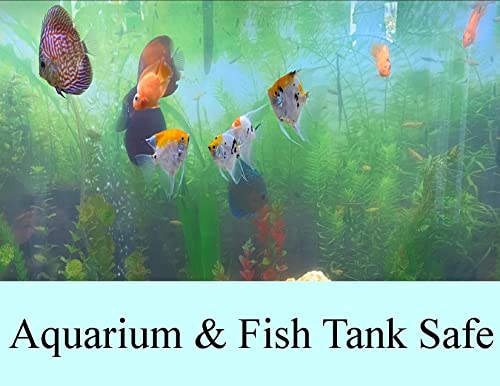 Floating Artificial Decorative Rock with Moss Effect Aquarium Decor Fish Tank Ornament 3 Inch Diameter, Perfect Floating Hide, Reptile & Amphibian Terrarium Accessory