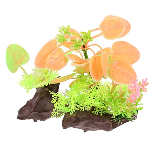 POPETPOP Desktop Aquarium Grass Decorative Plant Artificial Fish Tank Accessory for Aquarium Decor for Fish and Creative Design - color: Multicolor
