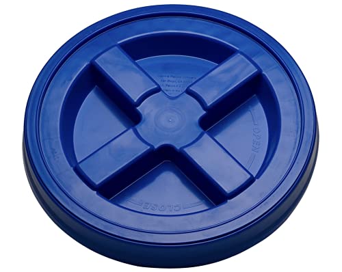 5 Gallon Green Food Grade BPA Free Made in USA Bucket Pail with Airtight Screw On Blue lid(Pack of 2)