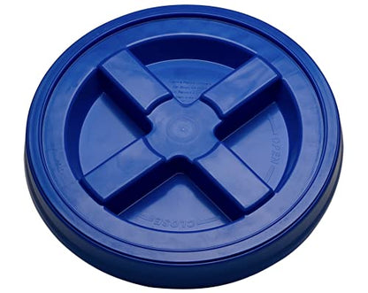 5 Gallon Green Food Grade BPA Free Made in USA Bucket Pail with Airtight Screw On Blue lid(Pack of 2)