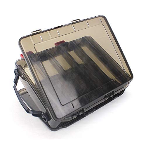Fishing Lure Tackle Box, Fishing Tackle Storage Trays, Double Sided 10 Compartments Waterproof, Organizer Case Boxes Containers, for Vest Casting Fly Fishing