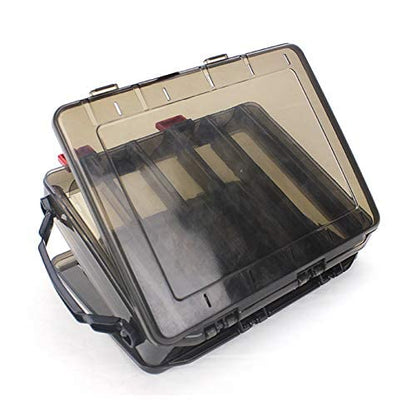 Fishing Lure Tackle Box, Fishing Tackle Storage Trays, Double Sided 10 Compartments Waterproof, Organizer Case Boxes Containers, for Vest Casting Fly Fishing