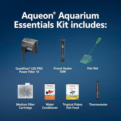 Aqueon Fish Tank Aquarium Essentials Starter Kit for 10 Gallon Tanks - size: 10 Gallon
