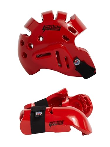 Proforce Lightning Martial Arts Protective Sparring Gear Bundle - Headgear/Gloves - color: Red, size: Child Medium
