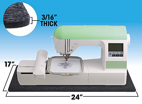 Stay-in-Place Machine Mat - 17" x 24" - Calms Vibration and Dampens Noise. Made in USA. - size: Machine Mat 17" x 24"