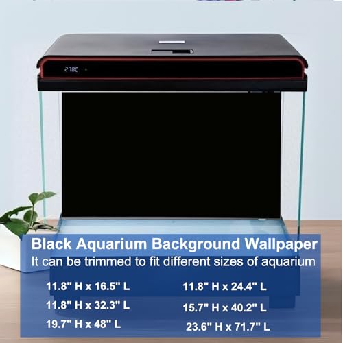 ELEBOX Aquarium Background Blue Black Fish Tank Background Wallpaper Double-Sided Aquarium Backing, Aquarium Decorations for 10 Gallon Aquarium 11.8" x 16.5"