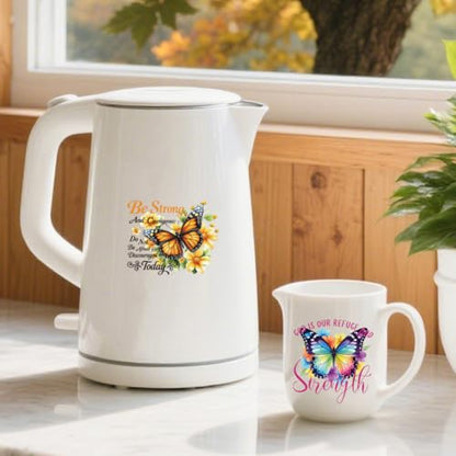 Peacoblue 18 Sheets Rub on Transfers for Crafts, Bible and Butterfly 3.6"x3.9" UV DTF Cup Wraps Waterproof Rub on Cold Transfers Stickers for Wood Glass Metal Cup Tumblers Mirrors Mugs Home Decor - style: Bible And Butterfly