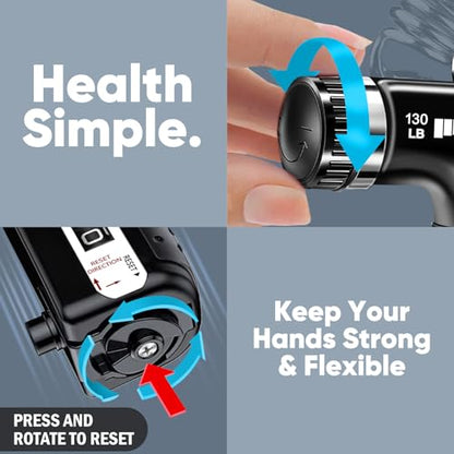 HiKeep Grip Strength Trainer (2 Pack), Finger Wrist Hand Grip Strengthener - color: Blue