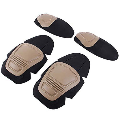 Tactical Protective G3 Combat 2 Elbow Pads and 2 Knee Pads for Hunting Clothing/Pants - color: Mud
